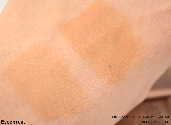 Diorskin Nude Tan BB Creme in 001 and 002 Swatch 2 copy