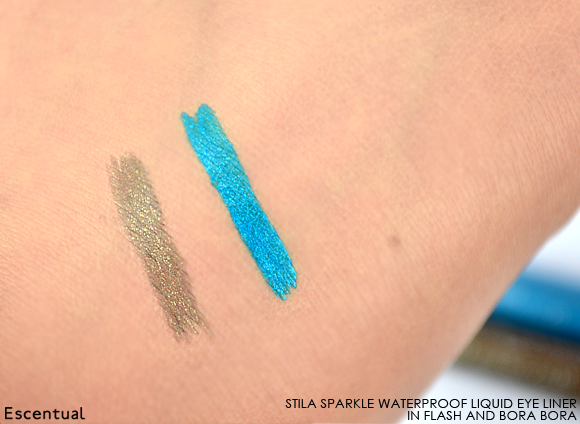 Stila Sparkle Waterproof Liquid Eye Liner in Flash and Bora Bora