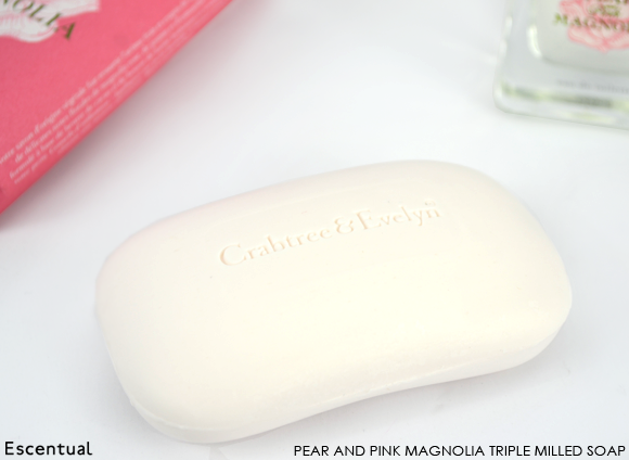 Crabtree & Evelyn Pear and Pink Magnolia Triple Milled Soap Open