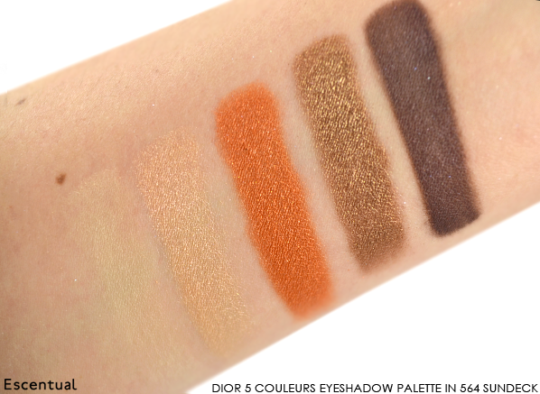 Dior 5 Couleurs Eyeshadow Palette in 564 Sundeck Swatched