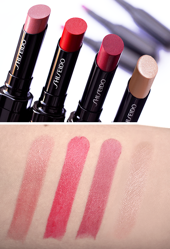 Shiseido Veiled Rouge Lipstick RD302 RD506 RD707 BE301 