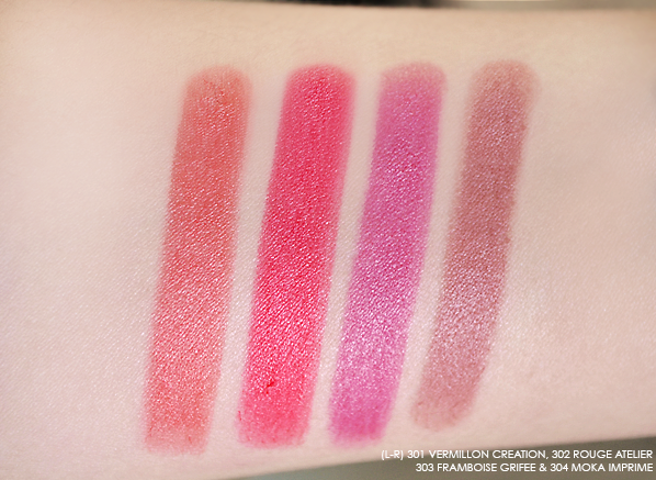 Givenchy Le Rouge a Porter Swatches - The Brights