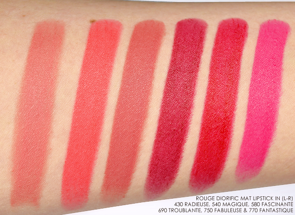 Dior Rouge Diorific Mat Lipstick Swatches - State of Gold 2015
