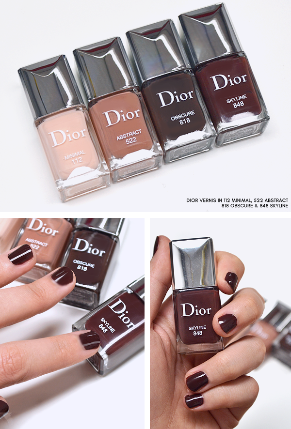 Dior Skyline - Dior Vernis in 112 Minimal - 522 Abstract - 818 Obscure - 848 Skyline