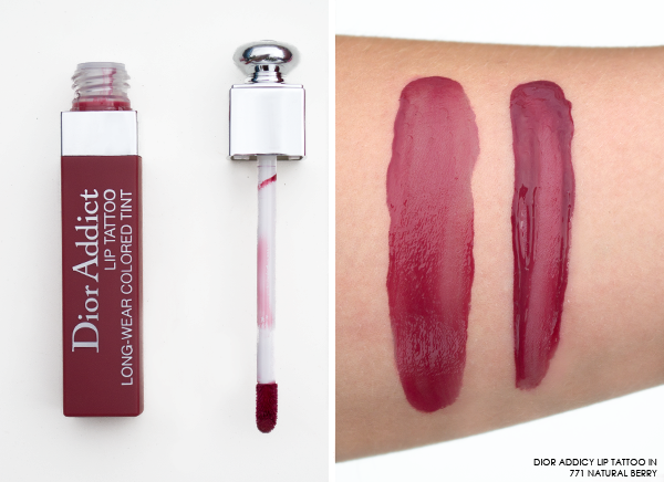 Swatch of the Dior Addict Lip Tattoo in shade 771 Natural Berry 