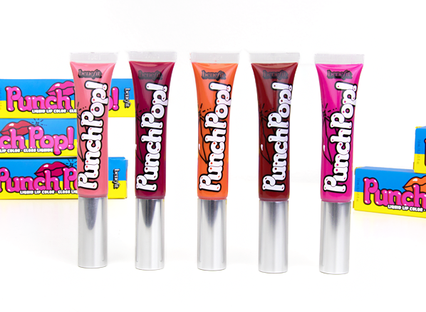 Benefit Punch Pop! Liquid Lip Color Swatches Main Banner Visusal