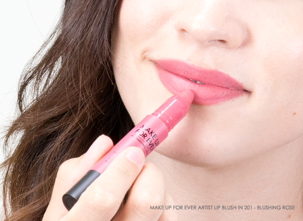 Blog Emma Wearing MAKE UP FOR EVER Artist Lip Blush in 201 Blushing Rose