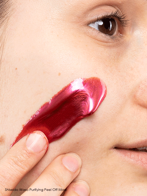 Image of Shiseido WASO Purifying Peel Off Mask tube and texture