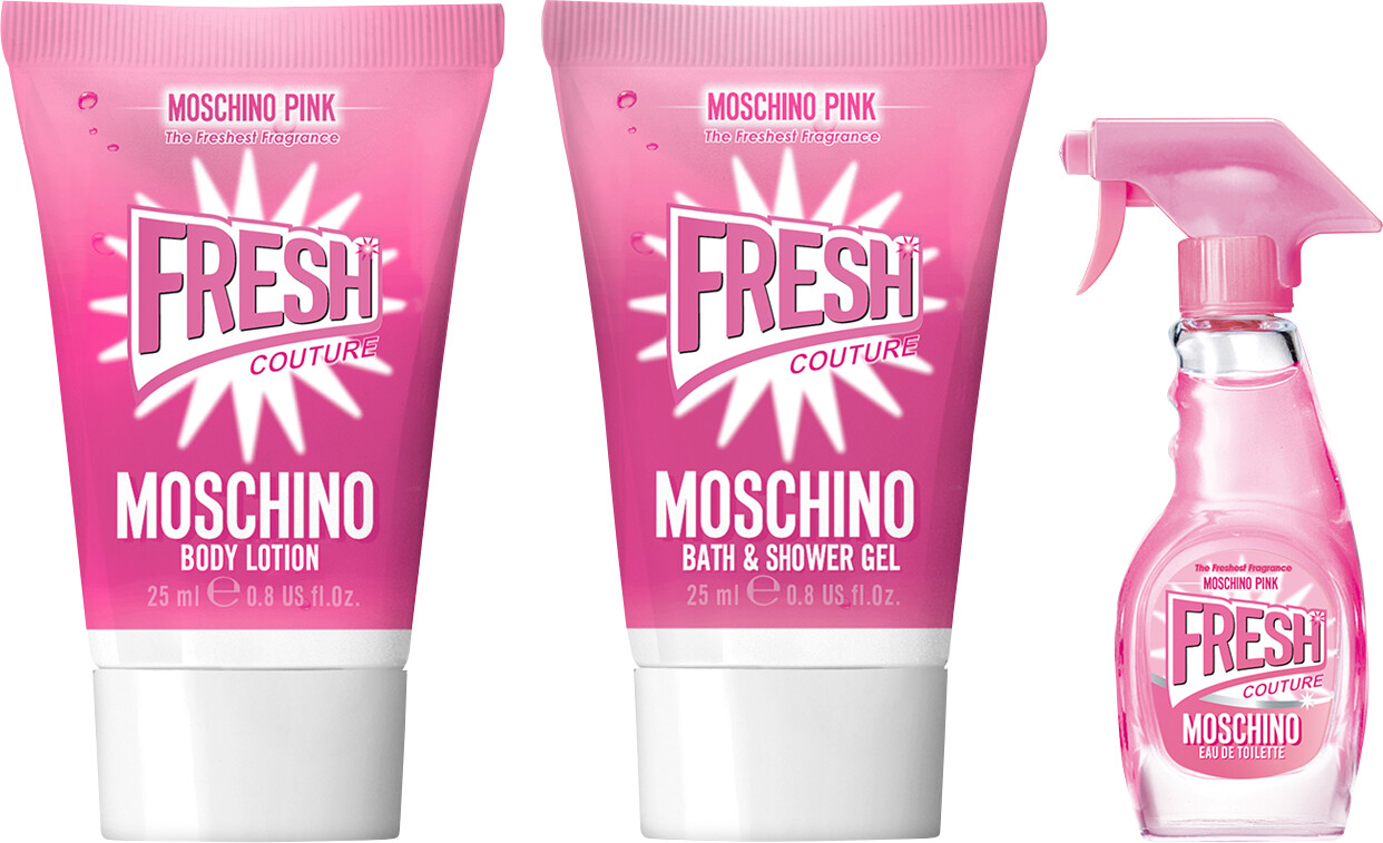 moschino pink fresh couture gift set
