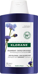 Klorane Centaury Anti-Yellowing Shampoo for Grey, Blonde Hair 200ml