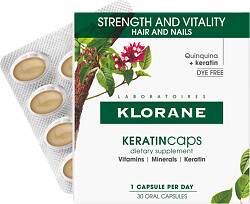 Klorane Keratin Caps Strength & Vitality Hair and Nails 30 Capsules