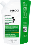 Vichy Dercos Anti-Dandruff Advanced Action Shampoo for Itchy Scalp, Dry Hair Refill 500ml